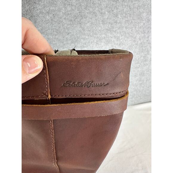 Eddie Bauer Women's sz 6.5 Trace Boots Zip Up Riding Style Waterproof Leather - Picture 4 of 8